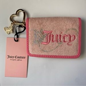 Juicy Couture Pink Card Holder with Heart Charm